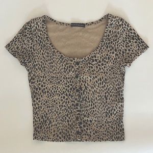 Cheetah print Brandy Melville Zella top